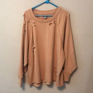 Distressed aerie sweatshirt